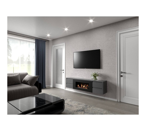Тумба с биокамином Firelight BFP/P-1700 lux графит 1616366