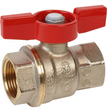 Кран шаровой Giacomini DADO 1/2 ВР-ВР полнопроходной бабочка красная R911X023
