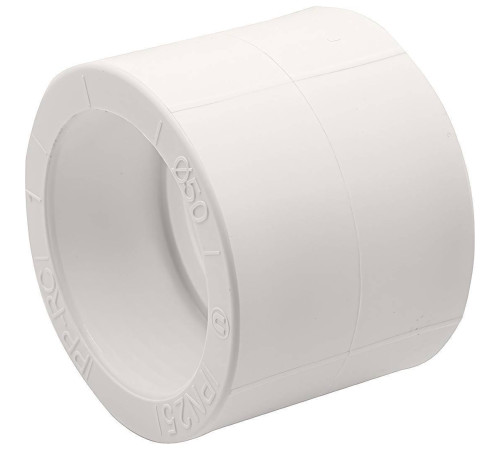 Муфта соединительная PP-R THERMOLIGHT 50 мм белая НС-1620573