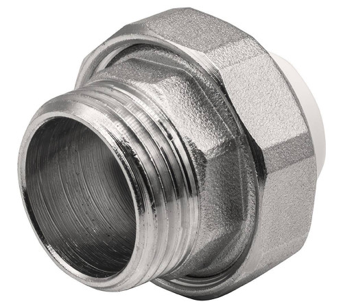 Муфта комбинированная разъемная THERMOLIGHT PP-R НР 20х1 белая НС-1620528