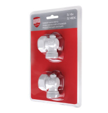 Набор для нижнего подключения радиатора Royal Thermo угловой раздельный 3/4x3/4 EK белый RTE 07.0004