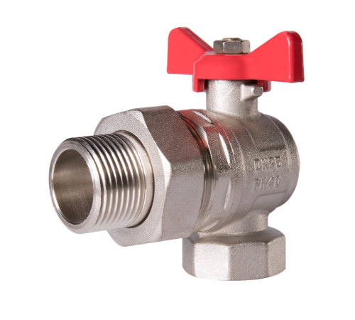 Кран шаровой угловой Royal Thermo OPTIMAL 1 НГ бабочка RTE 07.025
