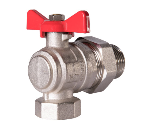 Кран шаровой угловой Royal Thermo OPTIMAL 1 НГ бабочка RTE 07.025
