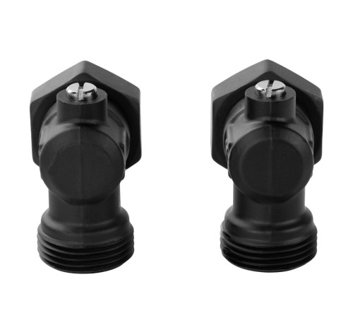 Набор для нижнего подключения радиатора Royal Thermo угловой раздельный 3/4x3/4 EK черный RTE 07.0005