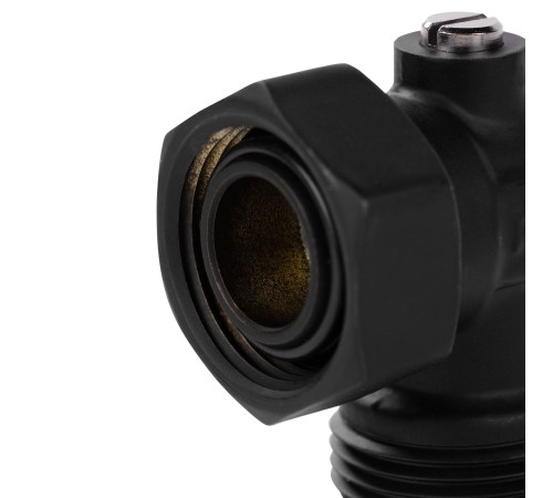 Набор для нижнего подключения радиатора Royal Thermo угловой раздельный 3/4x3/4 EK черный RTE 07.0005