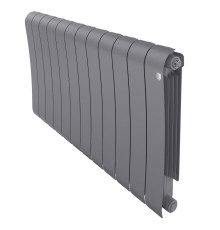 Радиатор биметаллический Royal Thermo Infinity 500 Silver Satin 12 секций боковое подключение НС-1630025