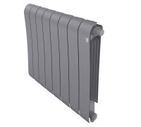 Радиатор биметаллический Royal Thermo Infinity 500 8 секций нижнее подключение Silver Satin RPIF50008SSVR