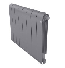 Радиатор биметаллический Royal Thermo Infinity 500 8 секций нижнее подключение Silver Satin RPIF50008SSVR