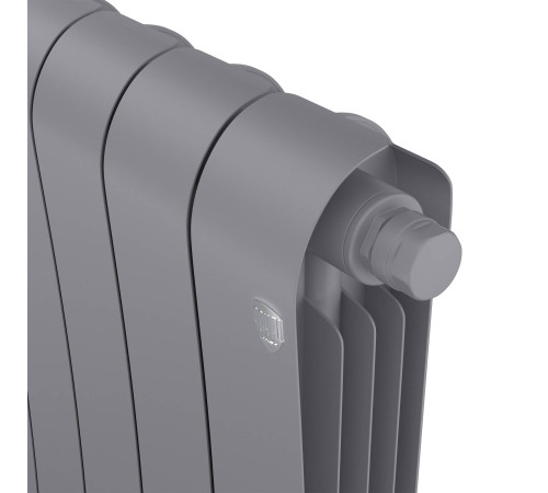 Радиатор биметаллический Royal Thermo Infinity 500 8 секций нижнее подключение Silver Satin RPIF50008SSVR