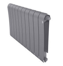 Радиатор биметаллический Royal Thermo Infinity 500 Silver Satin VR80 10 секций нижнее подключение НС-1658386