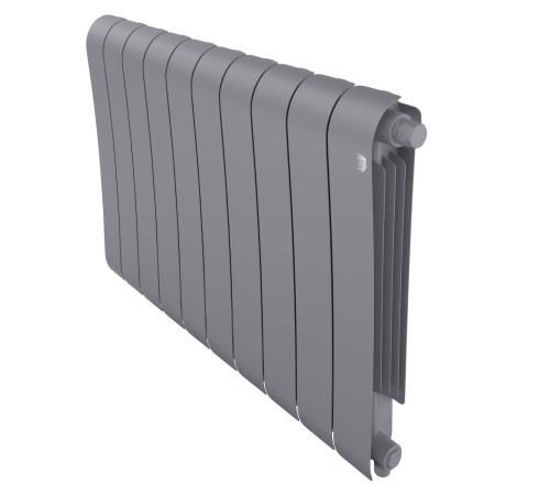 Радиатор биметаллический Royal Thermo Infinity 500 Silver Satin VR80 10 секций нижнее подключение НС-1658386