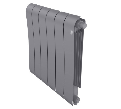 Радиатор биметаллический Royal Thermo Infinity 500 Silver Satin VR80 6 секций нижнее подключение НС-1658388