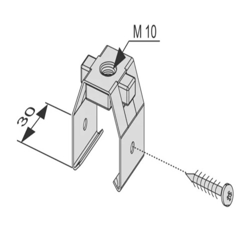 Элемент установочный Hommet с резьбой M8 9040004