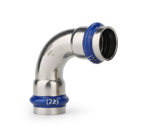 Угольник 90° двухраструбный Varmega Inox Press 35 мм 1658685