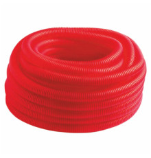 Труба гофрированная MVI ПНД Ду 20 мм (внутр. 18 мм) красная бухта 50 м BL.20.50R