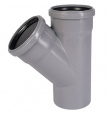 Тройник канализационный Ostendorf HTEA 50/50 мм 45° белый 112215