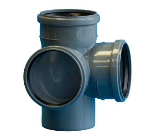 Крестовина двухплоскостная Политэк 110х110х110/87.5° для внутренней канализации 1306779