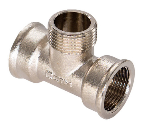 Тройник латунный никелированный CTM 1/2 ВР-НР-ВР НС-1229496