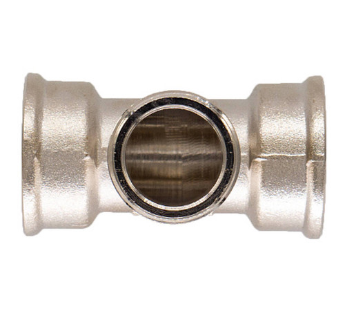 Тройник латунный никелированный CTM 1/2 ВР-НР-ВР НС-1229496