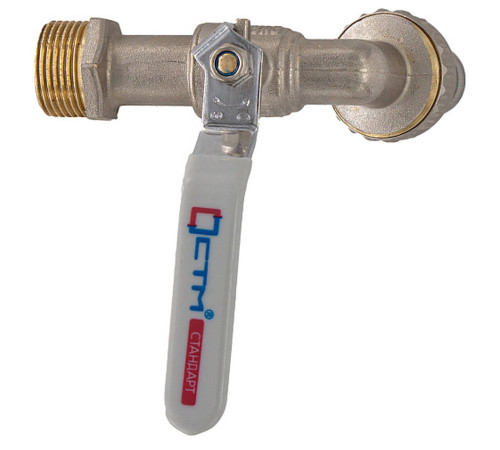 Кран шаровой CTM СТАНДАРТ 1/2 дюйма с накидной гайкой бабочка CWUNB012