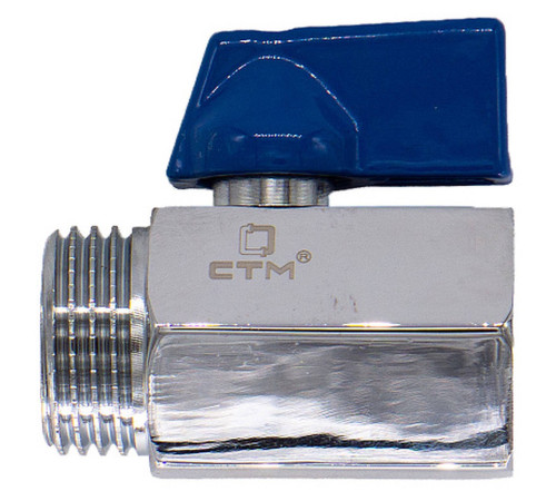 Кран шаровой мини CTM 1/2 ВН флажок хром CWMFM012