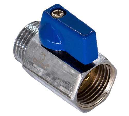 Кран шаровой мини CTM 1/2 ВН флажок хром CWMFM012