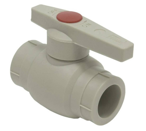 Кран шаровой TEBO PP-R 32 мм Стандарт серый 016063003