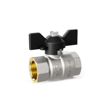 Кран шаровой латунный LD Pride 47.32.В-В.Б Ду 32 Ру 25 вн-вн бабочка 47.32.В-В.Б