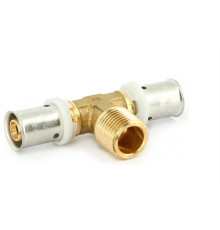 Тройник пресс Uni-Fitt с наружной резьбой 16х1/2х16 1513635