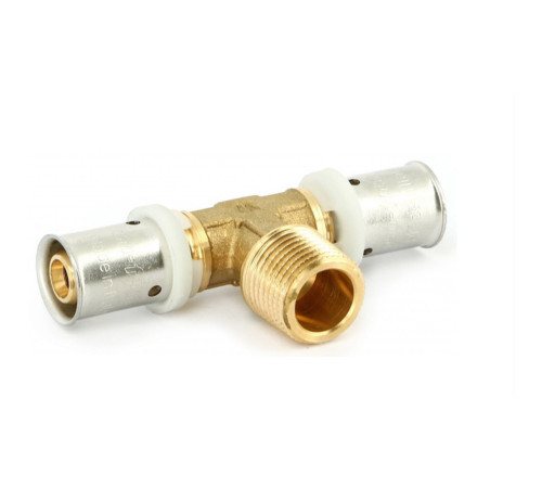 Тройник пресс Uni-Fitt с наружной резьбой 20х1/2х20 1513636