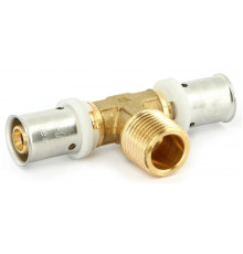 Тройник пресс Uni-Fitt с наружной резьбой 20х3/4х20 1513637