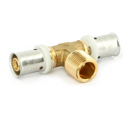 Тройник пресс Uni-Fitt с наружной резьбой 20х3/4х20 1513637