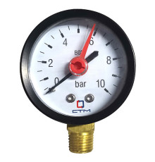 Термоманометр радиальный СТМ 10 бар 120 °C 1/4 TMRD10