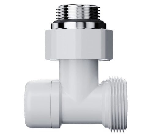 Узел нижнего подключения Royal Thermo Design угловой 1/2 x 3/4 EK белый RTE 07.00201