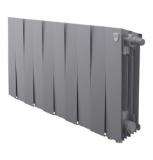 Радиатор биметаллический Royal Thermo PianoForte 300 Silver Satin 10 секций нижнее подключение НС-1682345