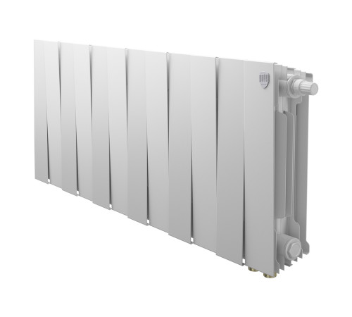 Радиатор биметаллический Royal Thermo PianoForte 300 12 секций нижнее подключение белый 1682336