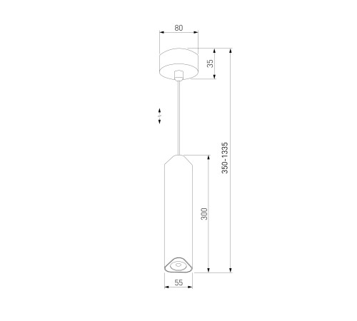 Светильник подвесной светодиодный Trio 12W 4000Kчерный 50310 LED