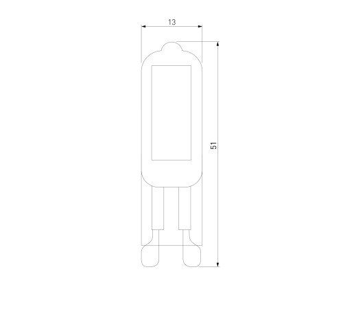 Светодиодная лампа G9 LED 3W 220V 3300K стекло BLG911