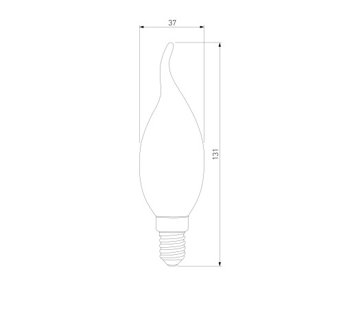 Светодиодная лампа quotСвеча на ветруquot CA37 6W 3300K E14 BLE1434