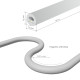 Светодиодный гибкий неон 220 В 9.6 Вт/м 144 Led/м 2835 IP67, круглый холодный белый 6500К, 50 м Гибкий неон 220V 9,6W 144Led 2835 IP67 круглый холодный белый, 50 м