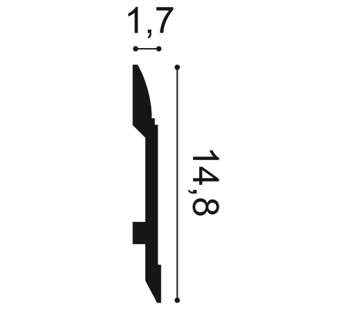 Плинтус напольный гибкий Orac Decor SX104F