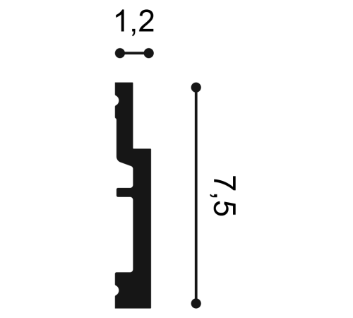 Плинтус гибкий Orac Decor HIGH LINE SX187F