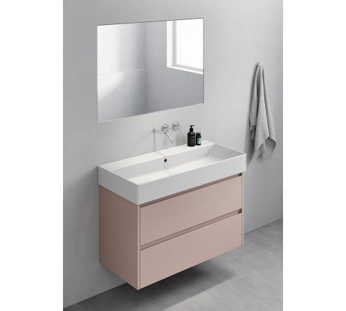 Раковина накладная/подвесная GSI KUBE X 1000х470 мм с 1 отверстием под смеситель с переливом белая глянцевая 9423111