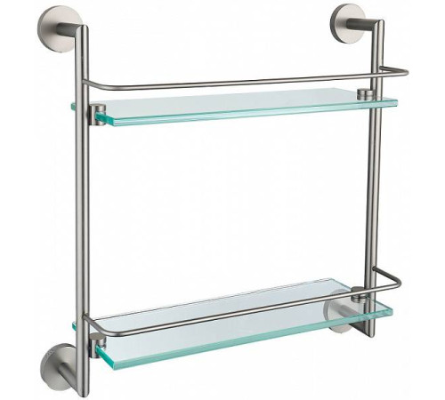 Полка стеклянная двойная Allen Brau Priority никель 6.31015-BN