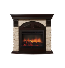 Портал для камина Firelight Torre 30U угловой слоновая кость шпон темный дуб 1135584