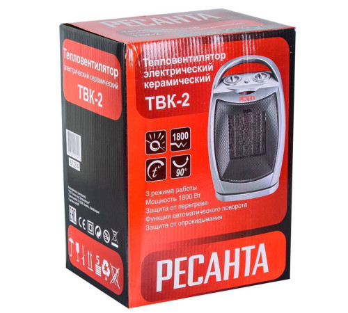 Тепловентилятор керамический Ресанта ТВК-2