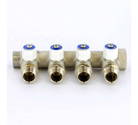 Коллектор с шаровыми кранами Uni-Fitt 3/4х1/2 4 выхода 40 мм 420N3240