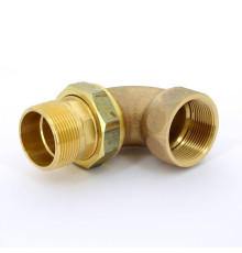 Разъемное соединение Viega 1 1/2 НВ угловое бронза с плоской прокладкой 348700