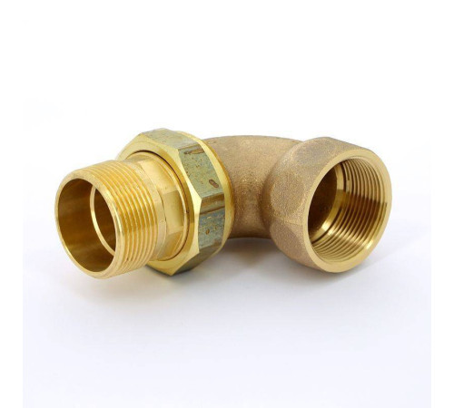 Разъемное соединение Viega 1 1/2 НВ угловое бронза с плоской прокладкой 348700