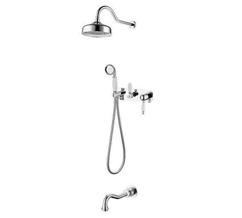 Смеситель для ванны Boheme Tradizionale Chromo встраиваемый хром 268